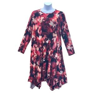 LOGO by Lori Goldstein Midi Dress Red XL